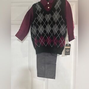 Dockers Maroon and Black Sweater Vest Set size 4